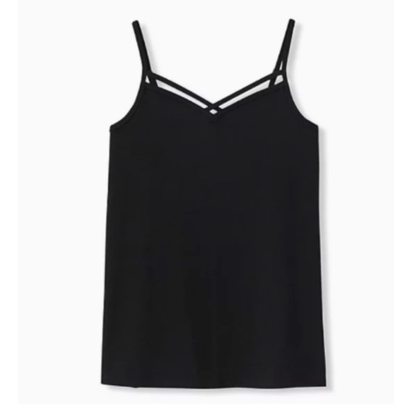 🆕 Torrid Black Crisscross Foxy Cami Tank Top 3X 22 24 NWT New - Picture 3 of 5